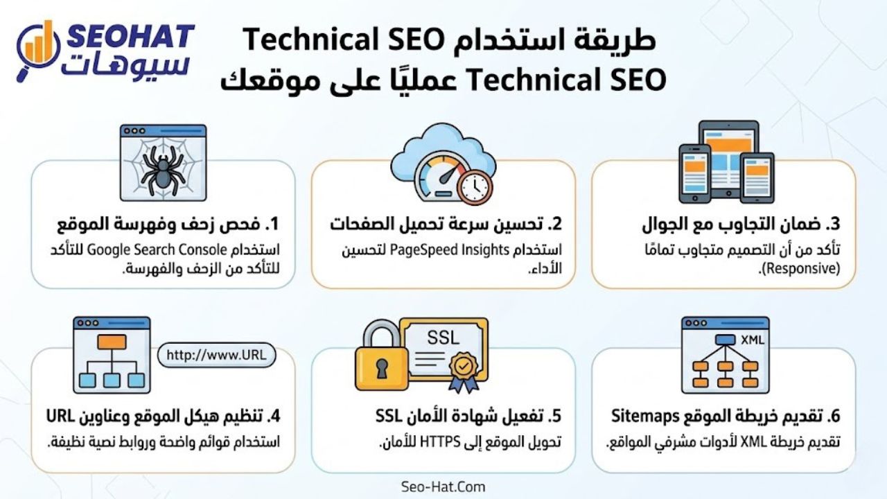 طريقة استخدام Technical SEO عمليًا على موقعك