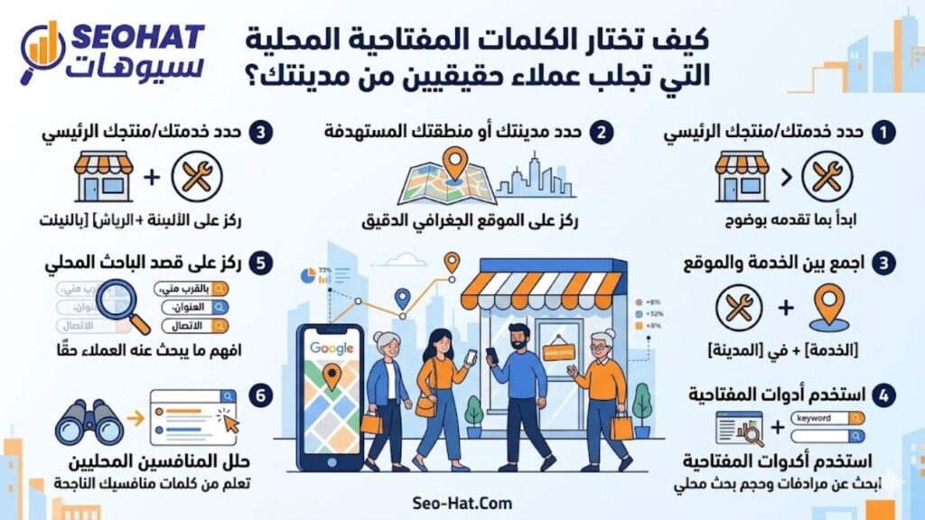 كيف تختار الكلمات المفتاحية المحلية التي تجلب عملاء حقيقيين من مدينتك؟