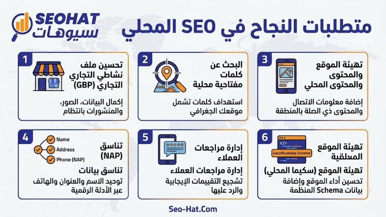 متطلبات النجاح في SEO المحلي